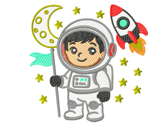 Astronaut Boy Embroidery Design Review for Business