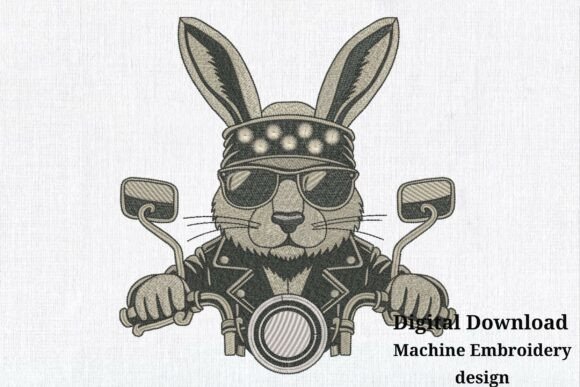 Bunny Embroidery Design Biker Rocker Review