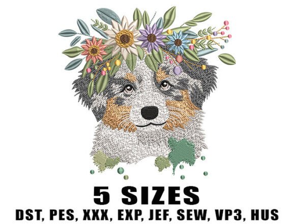 Dog Floral Wreath Embroidery Design Review