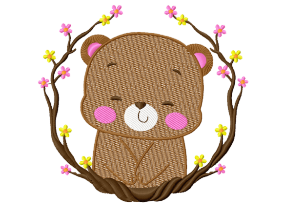 Floral Wreath Bear Machine Embroidery Review