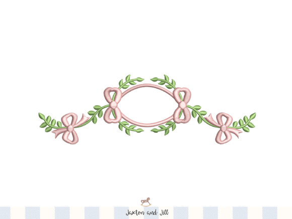 Foliage Bow Monogram Frame Embroidery Review