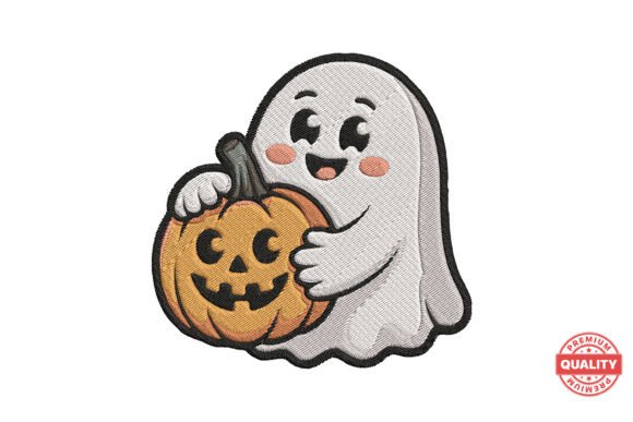 Ghost with Pumpkin Embroidery Design Review