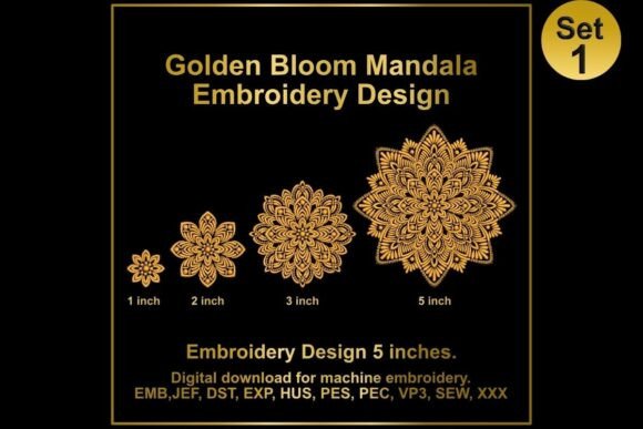 Golden Bloom Mandala Embroidery Design Review
