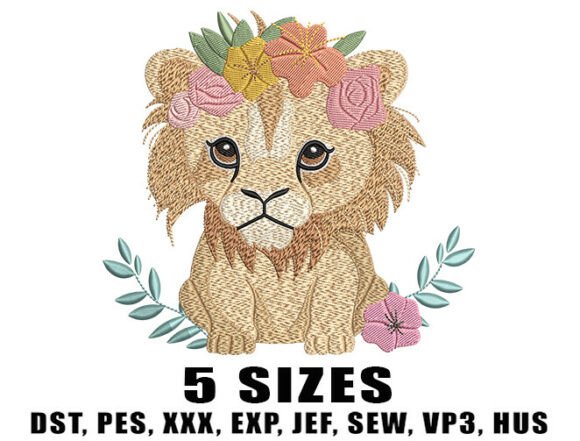 Lion Baby Cartoon Embroidery Design Review
