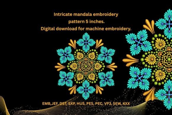 Mandala Machine Embroidery Design. 5