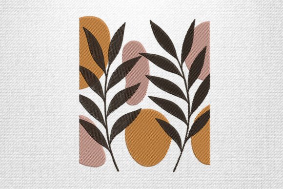 Modern Abstract Leaf Embroidery Art Review