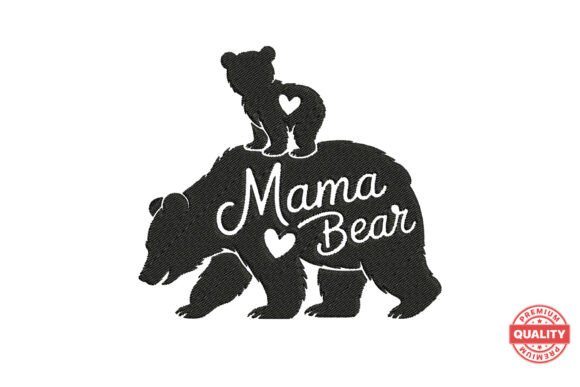 Mother and Baby Bear Embroidery Design Review