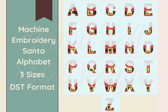 Santa Machine Embroidery Alphabet - DST Review