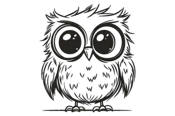 Scruffy Baby Owl Line Art Embroidery Design Review